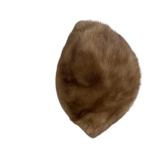 Vintage cira 1070s Faux Fur Cap Brown Soft Mod Retro Winter Cozy Small - Medium